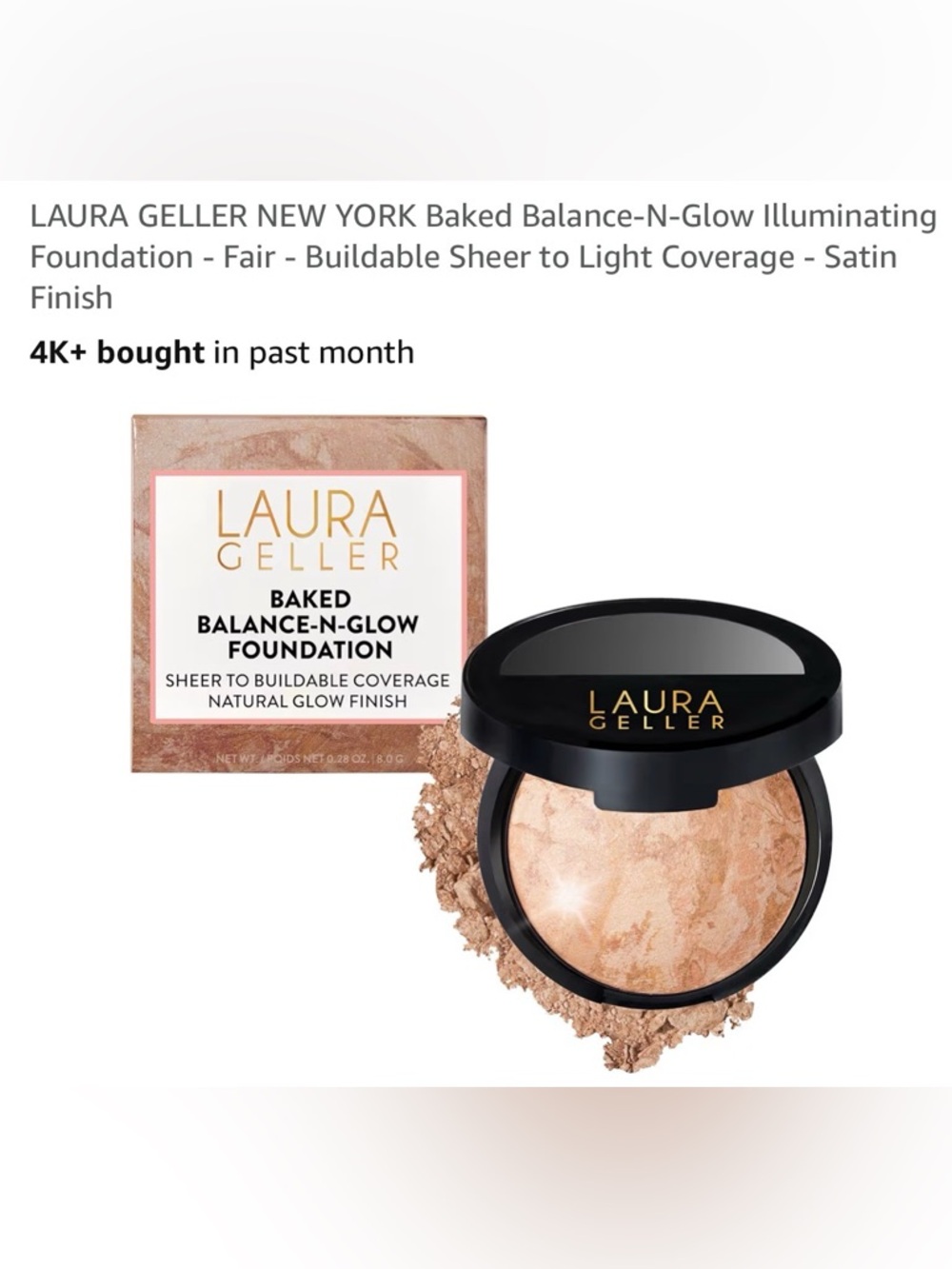 Laura Geller Baked Balance-N-Glow Illuminating Foundation - Fair